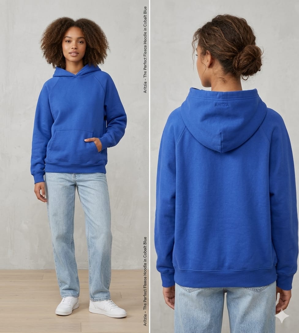 Aritzia Cozy Sweatfleece Mega Raglan Hoodie Jazz Blue Loungewear
