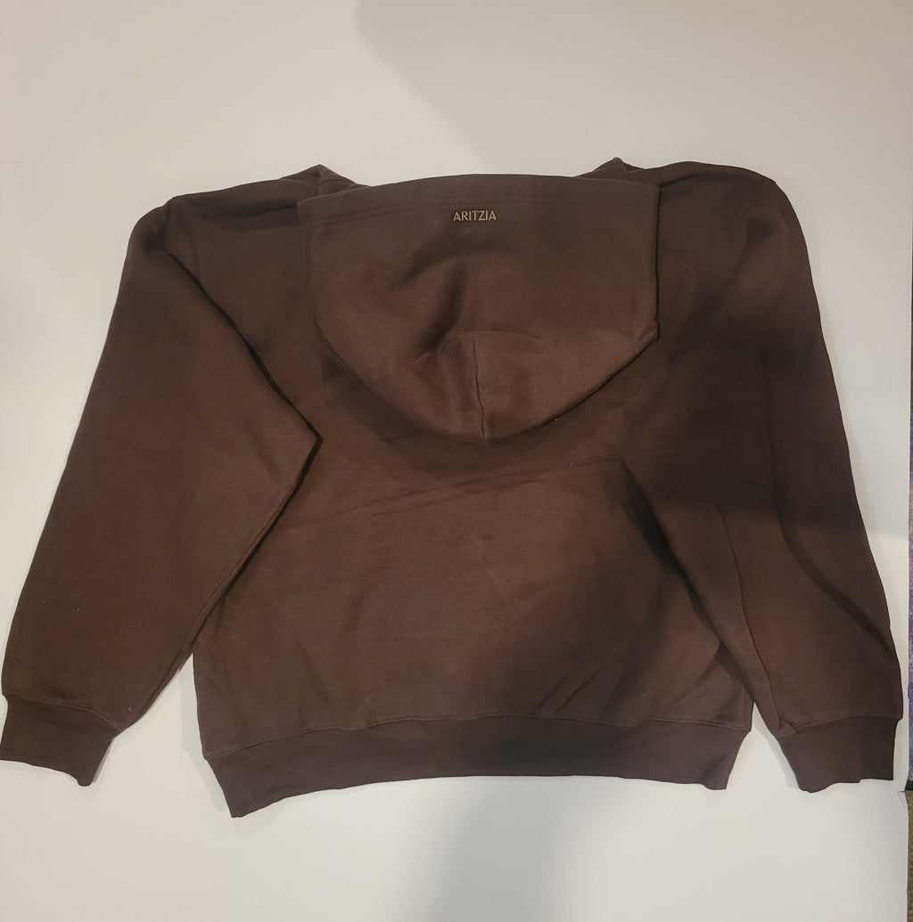 Aritzia Cozy Sweatfleece Perfect Fit Hoodie Rich Mocha Loungewear