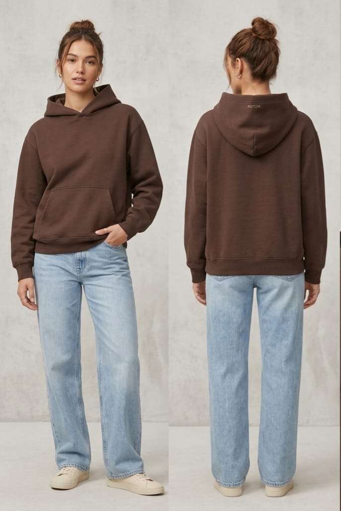 Aritzia Cozy Sweatfleece Perfect Fit Hoodie Rich Mocha Loungewear