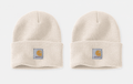 Adult Carhartt Knit Cuffed Beanie Beige 2 Pack