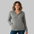 NWT Quince Mongolian Cashmere Full-Zip Hoodie Heather Grey