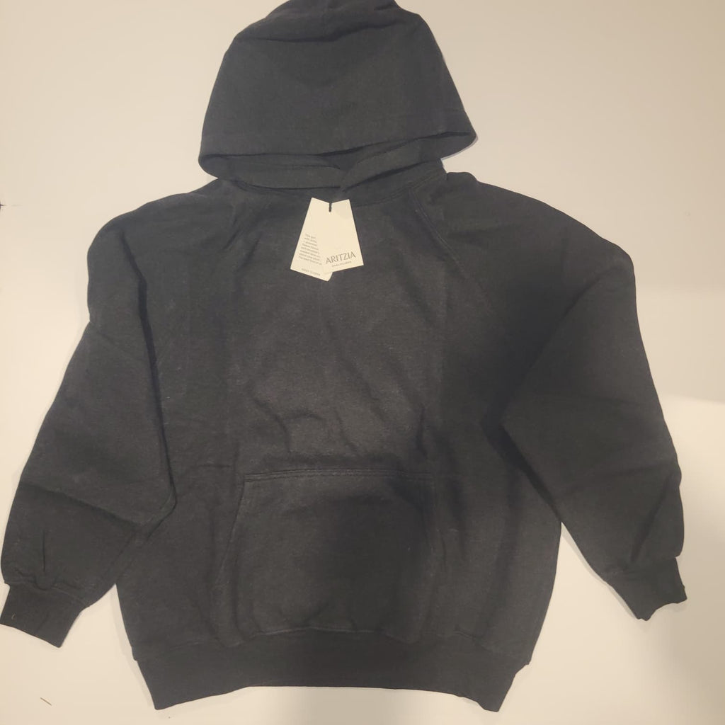 Aritzia Cozy Sweatfleece Mega Raglan Hoodie Heather Black Loungewear